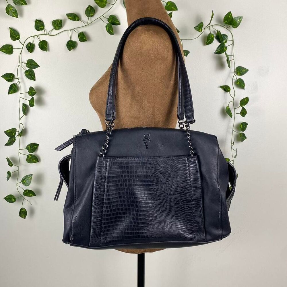 Simply Vera Vera wang chunky black shoulder bag leather purse y2k alt city chic